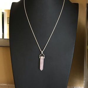 Sterling Rose Quartz necklace